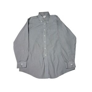 Brooks Brothers Mens‎ 16.5-35 Checkered Button Down Shirt Regular Fit Non Iron